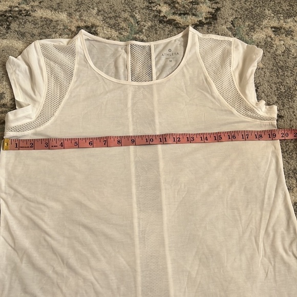 Athleta White Tee With Mesh Details - Picture 8 of 11